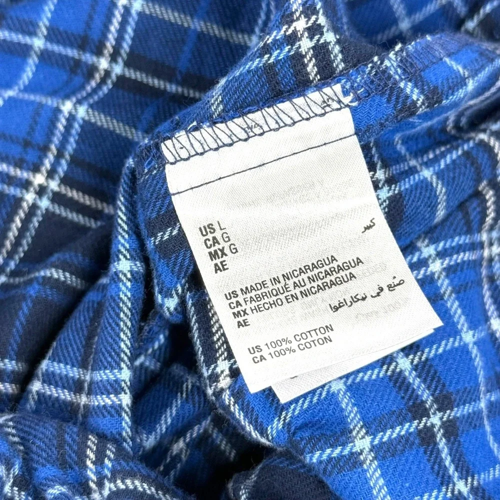 NWT Club Room Flannel Pajama Pants Mens Navy Blue Plaid XXL 100172567MN‎